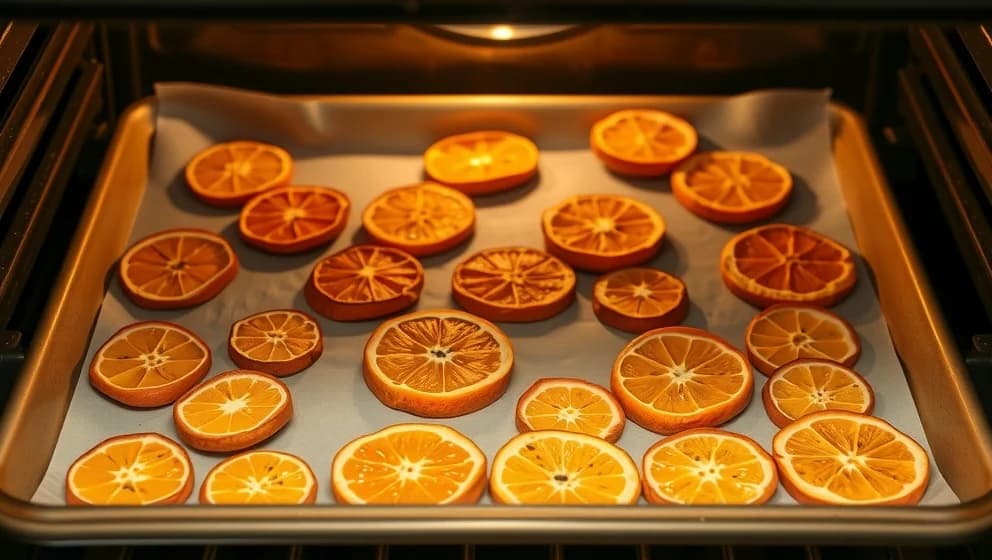 Så gör du torka apelsinskivor i ugn
