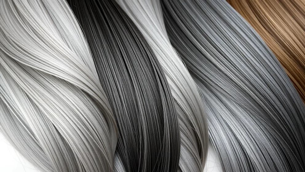Slingor i grått hår bilderna som inspirerar